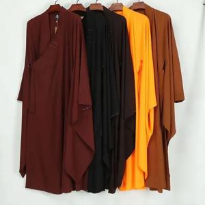 스님 의상 불교 중국 전통 의류 명상 선 Shaolin Hanfu 의류 도교 티베트어 옷 스님 가운