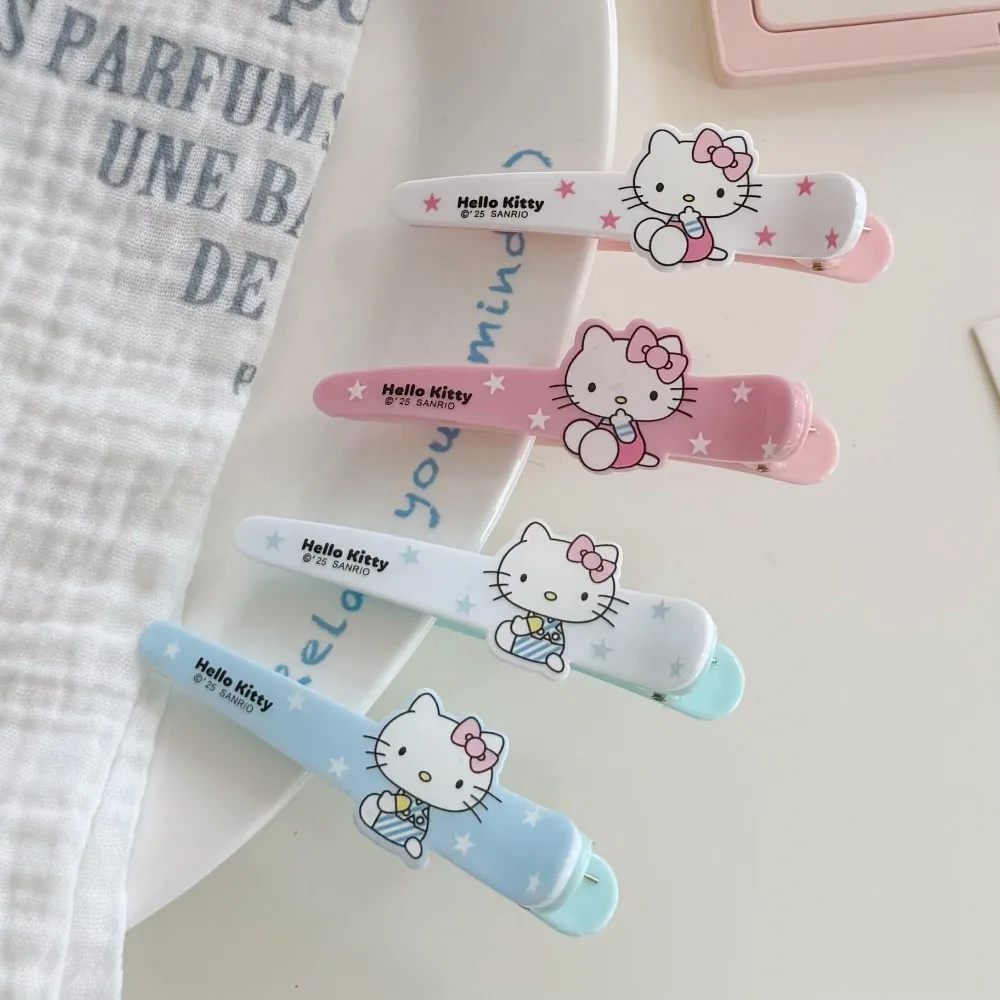 새로운 밀크 블루 KT 포인티드 노즈 클립 다용도 소녀 하트 앞머리 사이드 클립 만화 장식 헤드웨어 여학생용