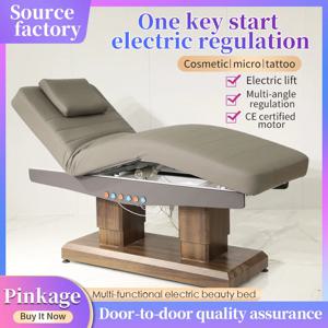 럭셔리 전동 PU 가죽 미용 침대 4 모터 페이셜 트리트먼트 뷰티 살롱 전용 속눈썹 침대