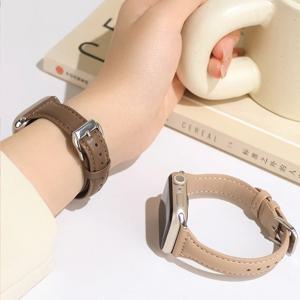애플워치 슬림 가죽 스트랩 41mm 40mm 38mm 49mm 46mm 42mm 44mm 브레이슬릿 루프 애플워치 8 45mm 10 46mm 9/7/se/3/4 6