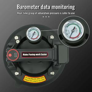 압력 게이지가 있는 8인치 진공 전기 흡입 컵, 편리하고 실용적인 작동을 위한 대용량 리튬 배터리