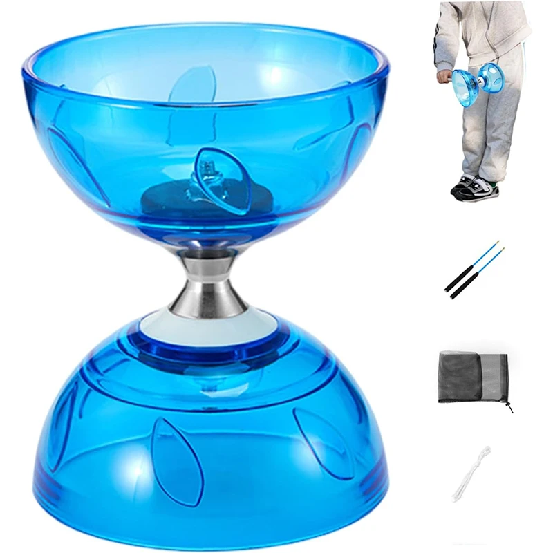 휴대용 디아볼로 중국 요요 디아볼로 세트 성인 어린이 노인 야외 실내 민첩성 운동을위한 휴대용 피트니스 장비