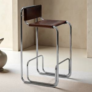 스테인리스 스틸 다이닝 바 의자 북유럽 스타일의 우아한 바 스툴 편안한 등받이 아일랜드 바스툴 모던 럭셔리 주방 바스툴