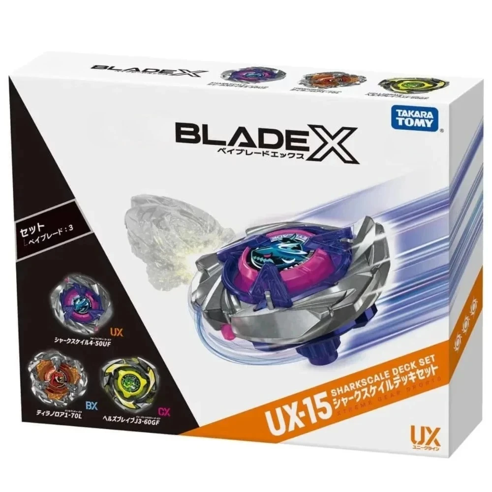 다카라 토미 베이 X UX-15 배틀 X 샤크 스케일 덱 블레이드 카드 게임