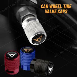 이비자 레온 아테카 타바스칸 아로나 본 아테카 타라코 테라마르 로고 배지 자동차 휠 타이어 밸브 캡 타이어 스템 커버 4개 세트