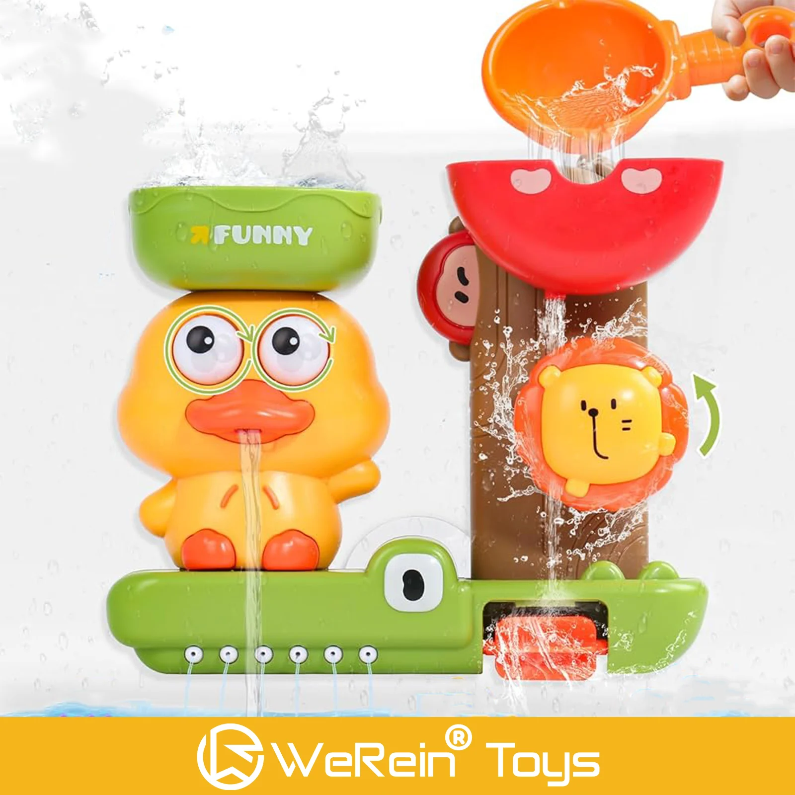 귀여운 작은 노란 오리 목욕 장난감 아이들을 위한 재미있는 물놀이 귀여운 목욕 시간 엔터테인먼트