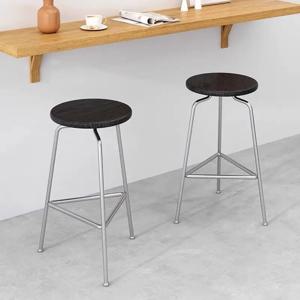 바 스툴 디자이너 하이 체어 철제 예술 나무 좌석 북유럽 스타일 프론트 데스크 심플 홈 개미 모양 가구