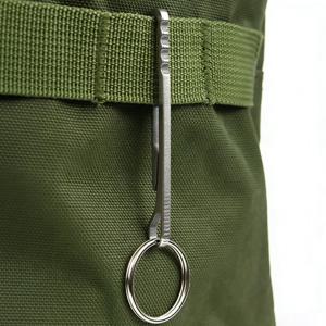 스테인리스 스틸 EDC 도구 지갑 - 다기능 키체인 카라비너 머니 클립, 필수 야외 캠핑 액세서리