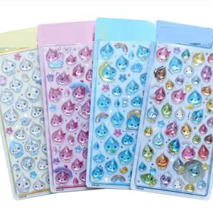 K3d 워터 드롭 Ysk 에스테틱 젤리 키타이 류리 자라자라 봉봉 드롭실 스티커 DIY 데칼 스티커 스크랩북 데카용