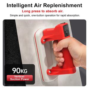 90KG 전기 진공 흡착컵 용량 대형 진공 리프터 (유리, 타일, 화강암 수동 리프팅 자석 도구 흡착기)