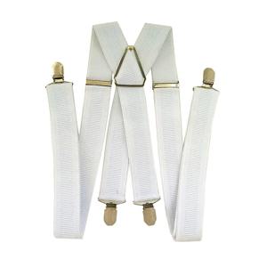 밝은 흰색 리브 소재의 남녀 공용 새 모델, 폭 3.5cm, 뒷면이 있는 성인용 멜빵