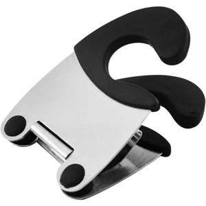 1개 스테인리스 스틸 냄비 클립 실리콘 방열 그립 쉽게 고정 가능한 숟가락 주걱 포크 홀더 주방 액세서리 도구