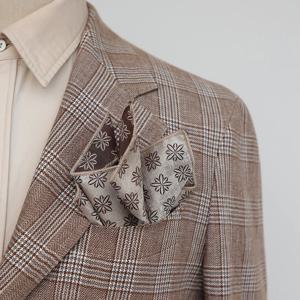 23cm 한국어 레트로 남자 정장 포켓 스퀘어 눈송이 스타 꽃 인쇄 손수건 연회 액세서리 넥타이 행키 타월