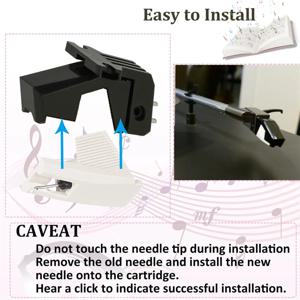 AT85EP용 ATN85EP 교체 스타일러스 Audio-Technica ATN85EP AT301EP YDH용 타원형 턴테이블 스타일러스와 호환 가능