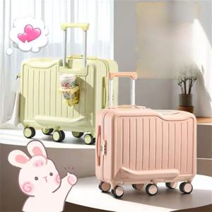 어린이 여행용 캐리어, 튼튼한 풀먼형, 만화 디자인, 남녀공용, 단색, 아이들 여행에 적합