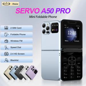 SERVO A50 PRO 접이식 휴대폰 듀얼 SIM 대기 통화 녹음 단축 다이얼 블랙리스트 FM 라디오 2G GSM 버튼 플립 휴대폰