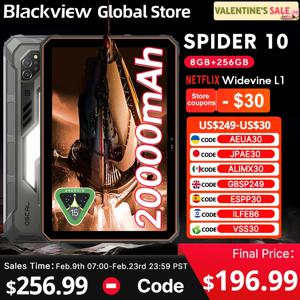 블랙뷰 오스칼 스파이더 10 러기드 태블릿 11인치 HD+ IPS 디스플레이 20000mAh 45W 옥타코어 안드로이드 256GB IP68&IP69K 아웃도어 패드 PC