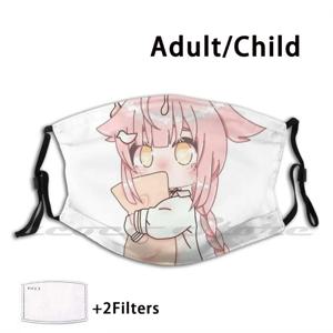 Eirian-Gacha Edit 마스크, 성인 및 아동용 마스크, 세탁 가능 Pm2.5 필터 로고 창의력, Gacha Edit Girls, Gacha Life Cute