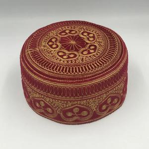 이슬람 기도 모자 남성용 면 자수 빨간 모자 터번 인도, 사우디 아라비아 의류, 쿠피 모자, 남편 스카프, 유대인 이슬람