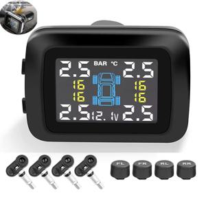 자동차 TPMS 담배 라이터 타이어 압력 모니터링 시스템 알람 타이어 공기 압력 측정기 게이지 온도 경고 4 센서