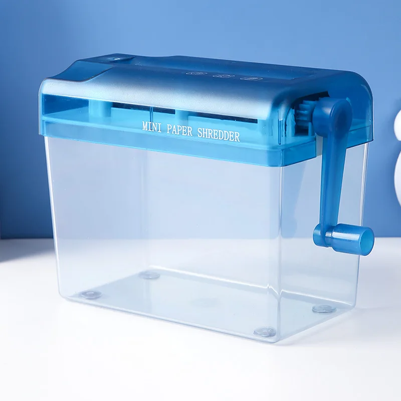 원피스 사무실 수동 슈레더 가정용 소형 미니 종이 슈레더 도구 핸드 크랭크 A6 파일 슈레더