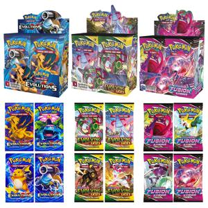 4 팩 포켓몬 카드 151 팀업 썬 & 문 썬더 영어 트레이딩 카드 게임 Evolutions Booster Collectible Kids Toys Gifts