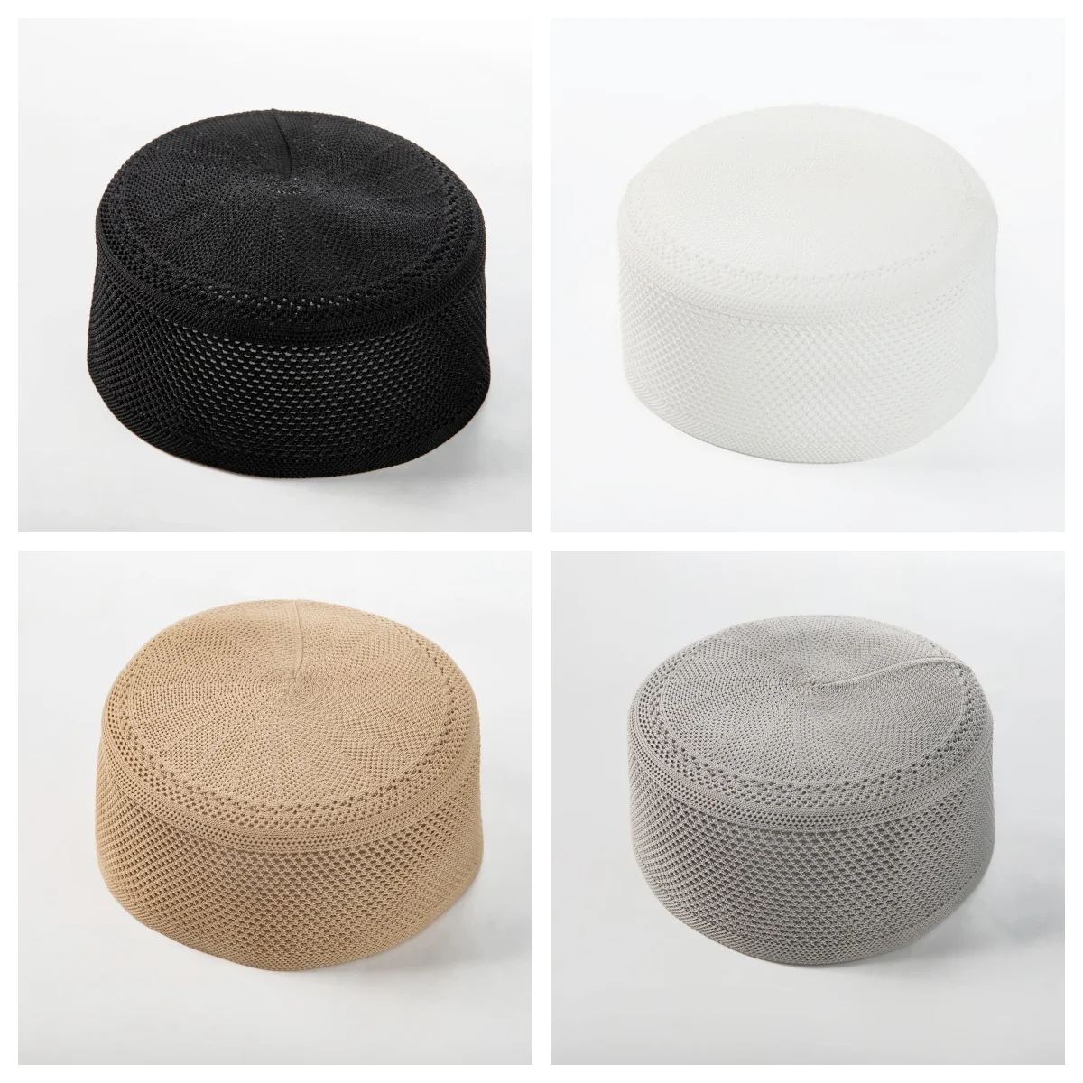 새로운 이슬람기도 모자 이슬람 남자 터번 인도 남성용 사우디 아라비아 이슬람 모자 터번 Hijab 유대인 모자 Keffiyeh 터키어 Kufi C