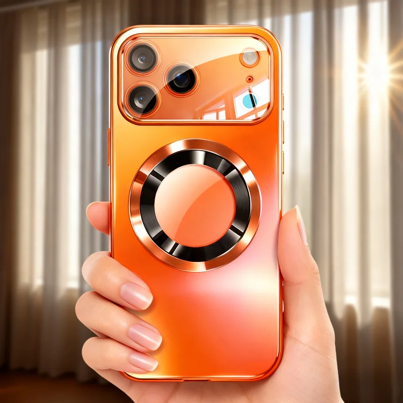 새로운 티타늄 색상 마그네틱 맥세이프 케이스 아이폰 17 에어 16 15 14 13 12 프로 맥스 무광 무선 충전 보호 커버