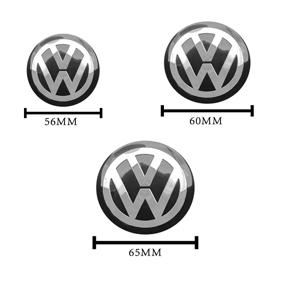 4개 56mm 60mm 65mm 자동차 휠 센터 데칼 허브 스티커 폭스바겐 VW 골프6 폴로 파사트 티구안 비틀 보라 투란 액세서리