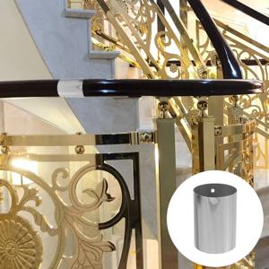 나무 난간용 금속 계단 끝 캡 2개 - 스테인리스 스틸 난간 끝 커버, 계단 난간 고정