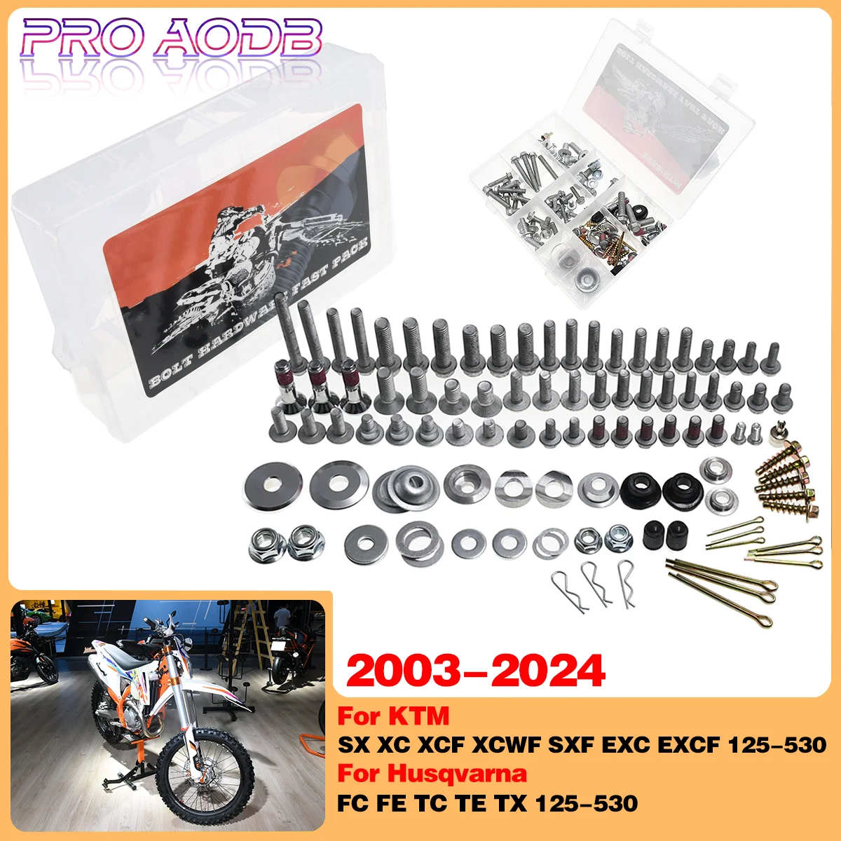 하드웨어 볼트 전체 플라스틱 패스너 키트 KTM Husqvarna 125 150 200 250 300 350 400 450 500 530 XCF XCWF SXF EXC EXCF FC FE