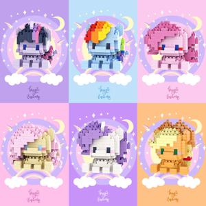 내 작은 조랑말 빌딩 블록 Lega Equestria Girls 그림 Twilight Sparkle 빌딩 블록 만화 캐릭터 어린이를위한 장난감