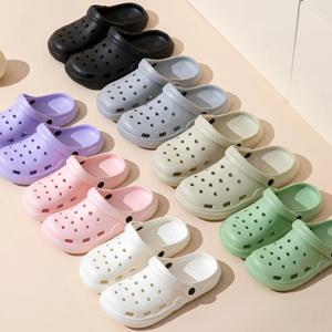 미끄럼 방지 패션 작업 해변 바오토우 슬립 샌들 동동 슈즈 여성용 새롭고 트렌디한 여름 두꺼운 밑창 키높이 샌들