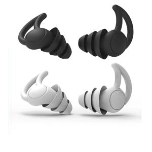 수영용 3중 실리콘 귀마개 - 재사용 가능한 귀마개, 부드러운 실리콘, 다양한 상황에 적합