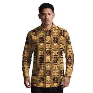 2026 신규 맞춤 디자인 의류 하와이안 핫세일 플러스 사이즈 남성 셔츠 사모아 패션 비즈니스 정장 폴리네시안 알로하 셔츠