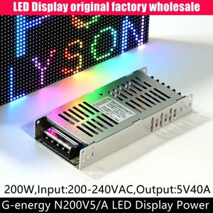 G-에너지 N200V5-A 슬림 LED 디스플레이 전원 공급 장치, 30mm 두께 지지대 220V 입력 전압, 5V, 40A, 200 와트