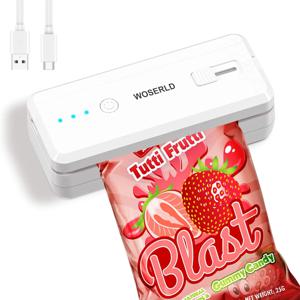 휴대용 밀봉기 충전식 백 실러 커터, 칩 스낵 재밀봉, 주방 음식 캠핑 열 밀봉 보관 포장용