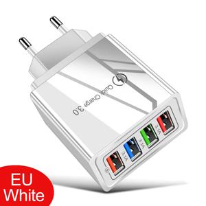 멀티 포트 고속 충전기 퀵 차지 3.0 USB 충전기 휴대용 범용 벽 충전기 EU US 플러그 샤오미 삼성 원플러스 폰용