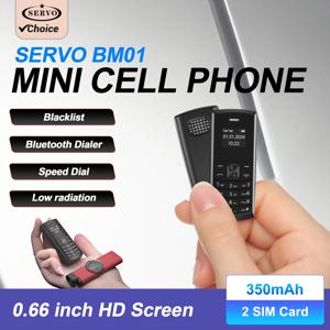 SERVO BM01 2G GSM 미니 휴대폰 2 SIM 대기 속전화 매직 보이스 블랙리스트 블루투스 동기화 통화 녹음 소형 휴대폰