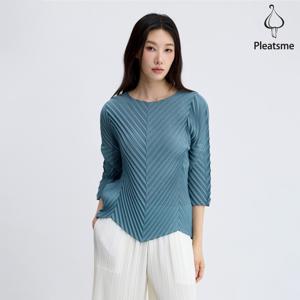 [최초가 158000원] 솔리드 V 핸드 플리츠 티셔츠_EPTSS325007