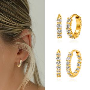 *화이트데이 세일*  14K 소네트 링 랩다이아몬드 귀걸이 [소/대] [한정패키지]