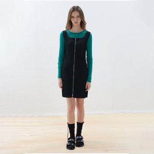 [최초가 179000원] 투웨이 집업 슬리브리스 원피스_LPOPF023002