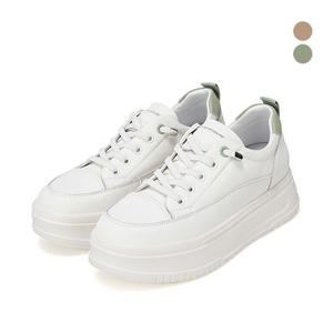 [최초가 198,000] 세븐플로어 소가죽 베이직 여성스니커즈 4cm_SFH164.