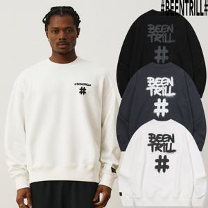 [빈트릴]스프레이 해시태그 맨투맨 BA243RM007