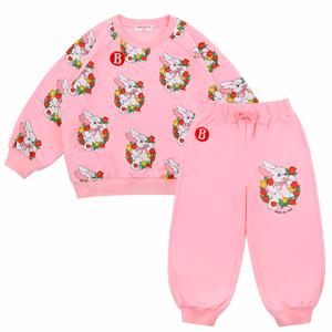 [키즈]블루밍 래빗 올 오버 라운지웨어 세트_BP61OS401