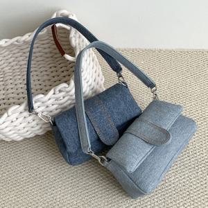 [브리치]  / 데님 컴팩트 클러치 겸 숄더백 (2color)