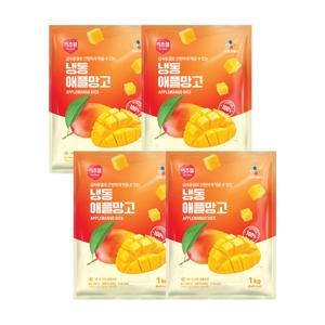 CJ프레시웨이 이츠웰 냉동애플망고1Kg x 4개