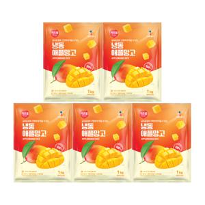 CJ프레시웨이 이츠웰 냉동애플망고1Kg x 5개