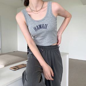 하와이 나시탑 4컬러 택1노와이어 브라렛 나시 탑 꾸안꾸 휴가룩 패드일체 여성 속옷 여자 이너