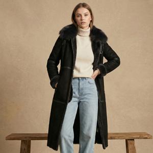 [최초가 299,000원]  폭스 카라 하이넥 무스탕